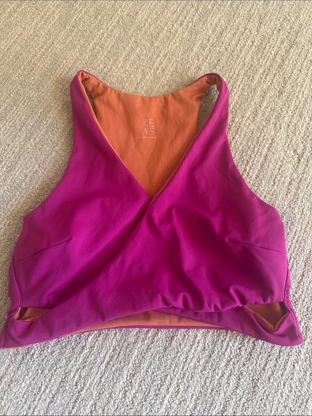 Athleta “Keys Reversible Wrap Bra D-DD” NWOT
